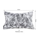 SOGA 2X 35cm Modern Charcoal Palm Leaf Print Contemporary Throw Pillow