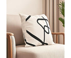 SOGA 45cm Square Modern Minimalist Black Letter Print Decorative Throw Pillow