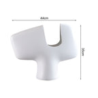 SOGA 44x35cm Ornament Modern Curved Decorative Vase Sculptural Accent for Unique Arrangements Home Decor