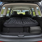 SOGA Car Bundle – Black Leather Trunk Cargo Organizer & Inflatable Boot Mattress