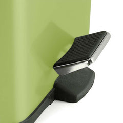 SOGA 4X Foot Pedal Stainless Steel Rubbish Recycling Garbage Waste Trash Bin Square 12L Green