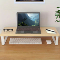 SOGA 50cm Wood Computer Monitor Elevated Stand Desktop Support Station Rack