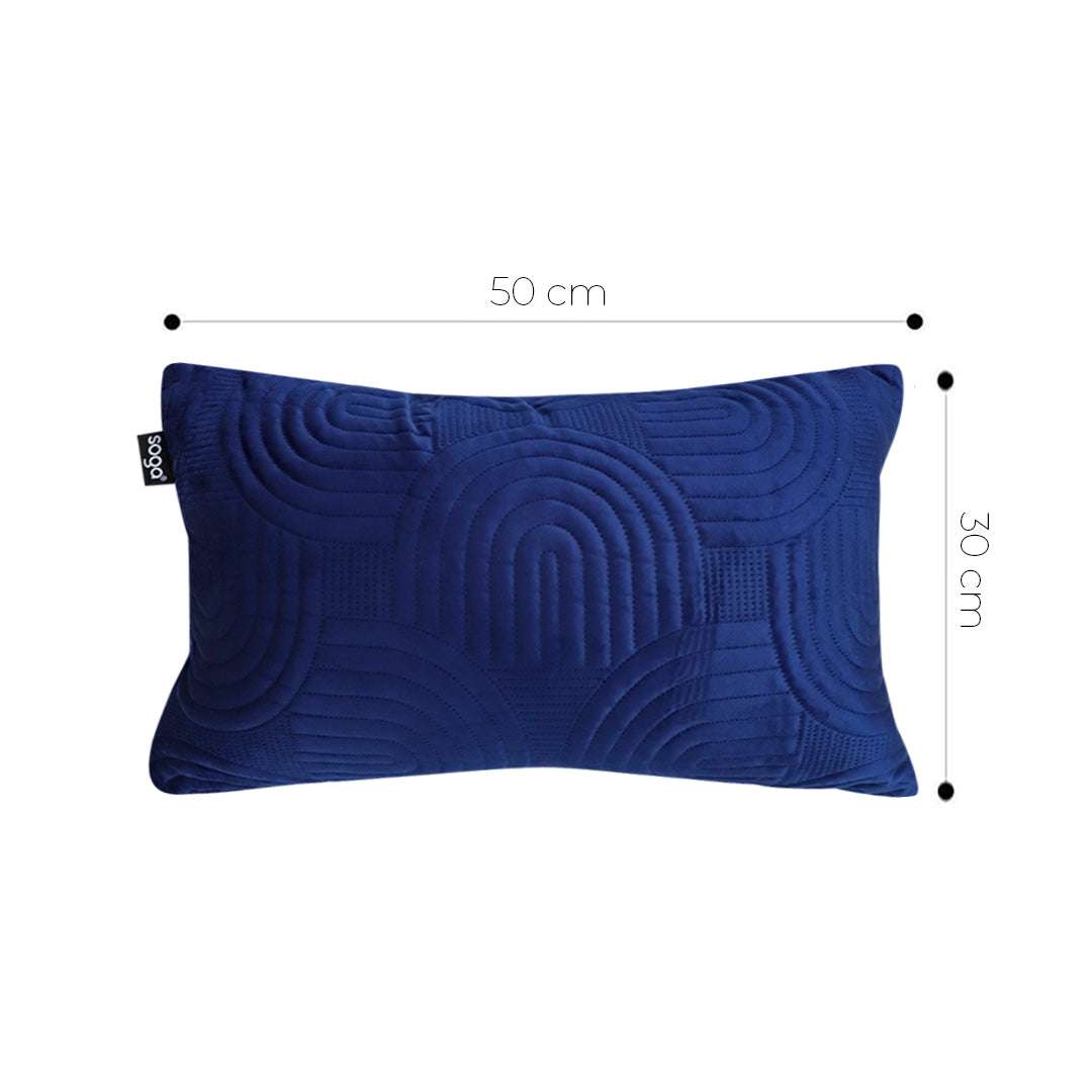 SOGA 30cm Blue Textured Geometric Pattern Decorative Throw Pillow $ 61