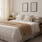 SOGA Home & Living Bundle – 2 Light Luxury French Plush Pillow & Camel Fuzzy Throw Blanket