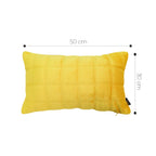 SOGA 30cm Yellow Quilted Grid Pattern Decorative Throw Pillow $ 61