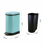 SOGA 2X Foot Pedal Stainless Steel Rubbish Recycling Garbage Waste Trash Bin U Blue 10L