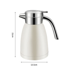 SOGA 2X  1.2L Stainless Steel Water Bottle Insulated Vacuum Flask Coffee Jug Thermal White