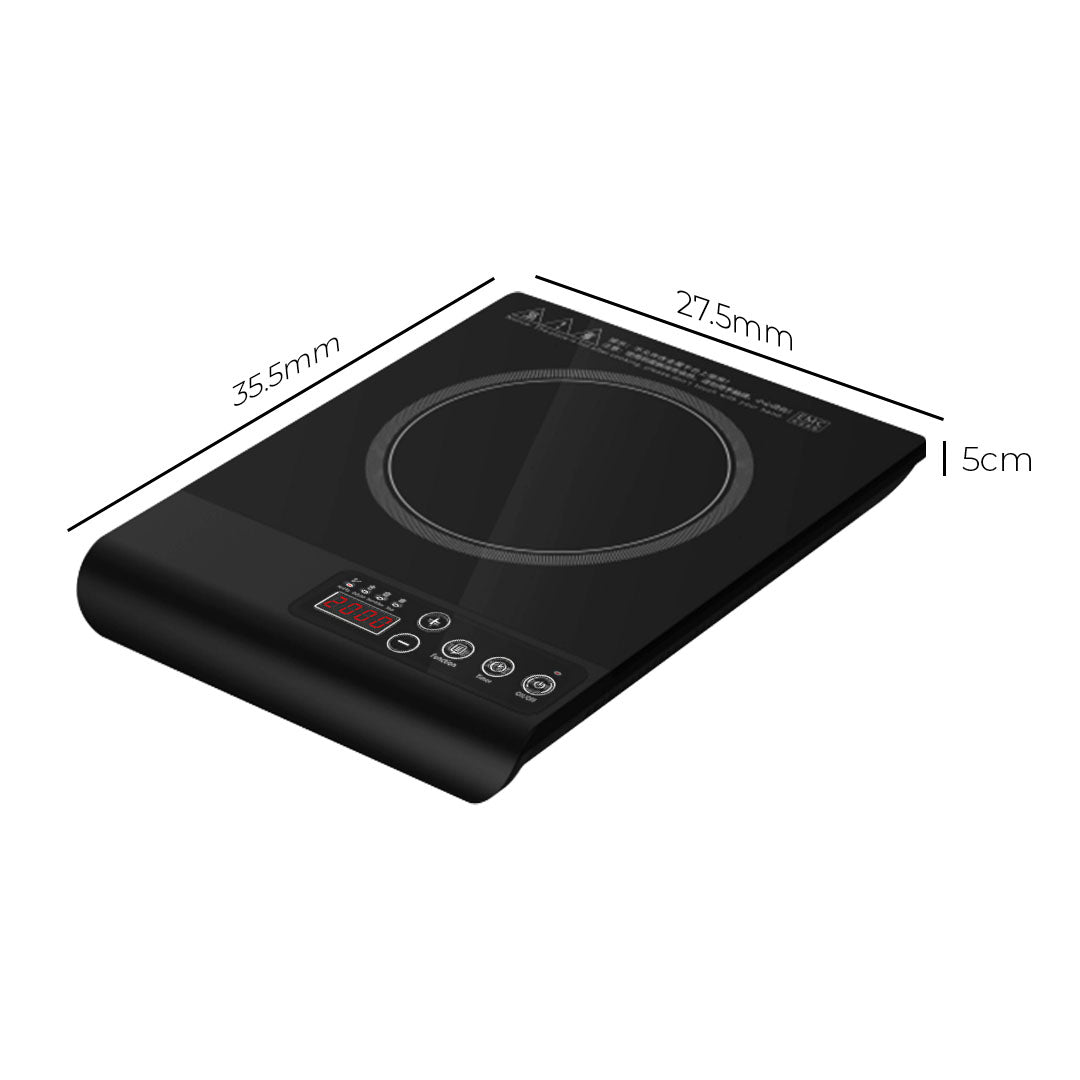 SOGA 2X 35.5cm Cooktop Electric Smart Induction Cook Top Portable Kitchen Cooker Cookware