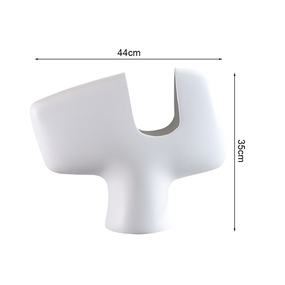 SOGA 44x35cm Ornament Modern Curved Decorative Vase Sculptural Accent for Unique Arrangements Home Decor