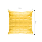 SOGA 2X 50cm Yellow Quilted Grid Pattern Decorative Throw Pillow $ 119