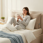 SOGA 4X 100cm Beige Triangular Wedge Bed Pillow Headboard Backrest Bedside Tatami Cushion Home Decor