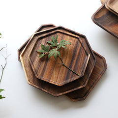 SOGA 2X 20cm Octagon Wooden Acacia Food Serving Tray Charcuterie Board Centerpiece  Home Decor