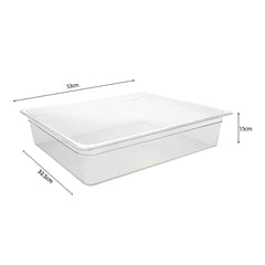 SOGA 150mm Clear Gastronorm GN Pan 1/1 Food Tray Storage with Lid