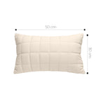 SOGA 30cm Beige Quilted Grid Pattern Decorative Throw Pillow $ 61