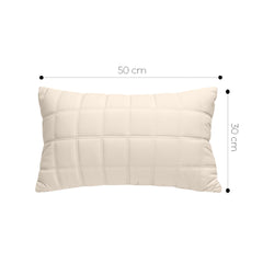 SOGA 30cm Beige Quilted Grid Pattern Decorative Throw Pillow $ 61