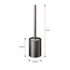 SOGA 27cm Wall-Mounted Toilet Brush –Dark Grey with Drain Holes