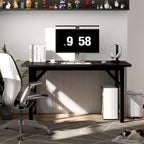 SOGA 120x60  Walnut Foldable Computer Study Table Easy Assembly Desk No Chair