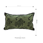 SOGA 2X 30cm Throw Pillow Green Leopard Lumbar Decorative Cushion for Living Room Home Decor