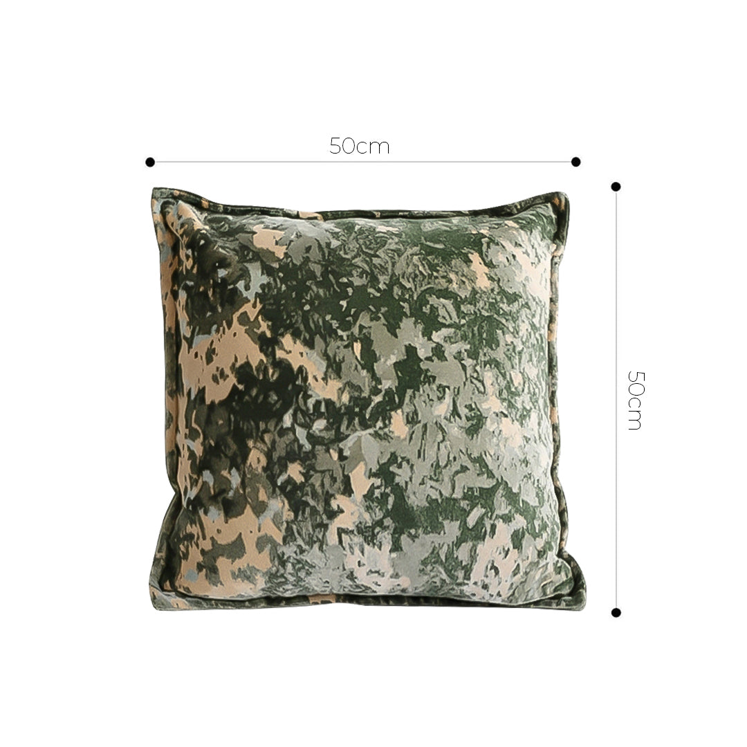 SOGA 50cm Green Gold Crushed Velvet Decorative Throw Pillow