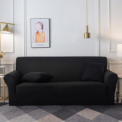 SOGA 1-Seater Black Sofa Cover Couch Protector High Stretch Lounge Slipcover Home Decor