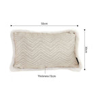 SOGA 30cm  Wabi-sabi Cushion Herringbone Lumbar Throw  Pillow