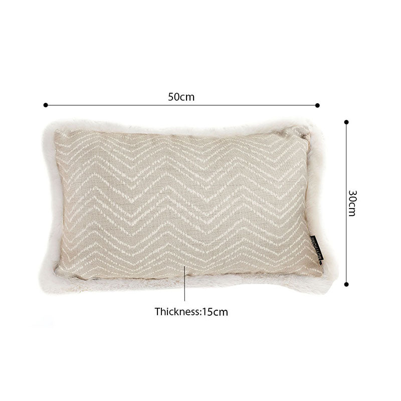 SOGA 30cm  Wabi-sabi Cushion Herringbone Lumbar Throw  Pillow