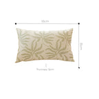 SOGA 35cm Botanical Green Fern Leaf Embroidered Decorative Throw Pillow
