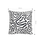 SOGA 2X 50cm Black White Abstract Swirl Pattern Decorative Throw Pillow $ 140