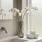 SOGA 30.5cm Handcrafted Grey Glass Vase, Classic Design for Home Decor