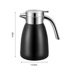 SOGA 1.8L Stainless Steel Water Bottle Insulated Vacuum Flask Coffee Jug Thermal Black