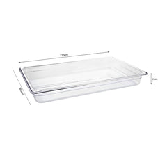 SOGA 65mm Clear Gastronorm GN Pan 1/2 Food Tray Storage Bundle of 2