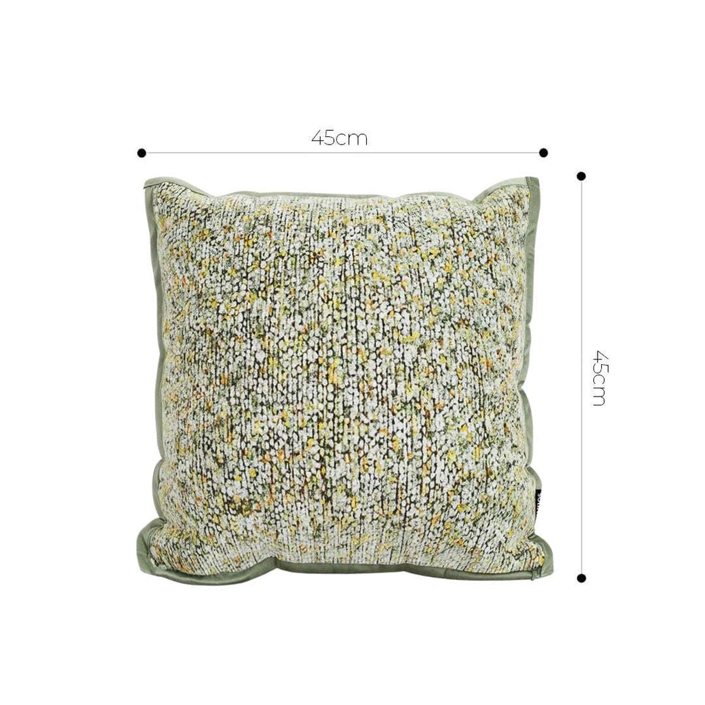 SOGA 2X Woven Cushion 45cm Green Yellow Multi-Color Textured Decorative Throw Pillow $ 129