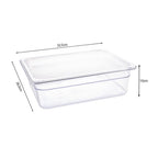 SOGA 100mm Clear Gastronorm GN Pan 1/2 Food Tray Storage Bundle of 6