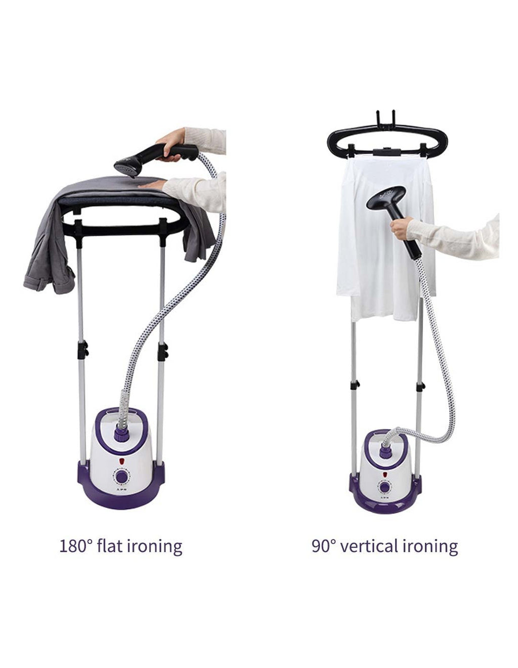 SOGA 2X Garment Steamer Vertical Twin Pole Clothes 1700ml 1800w Professional