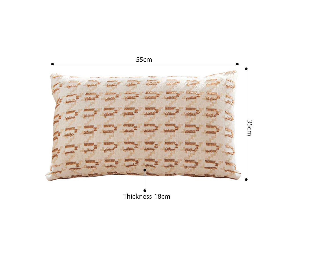 SOGA 35cm Rectangular Modern Decorative Embroidered Geometric Throw Pillow