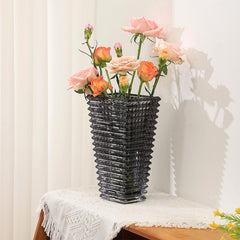 SOGA 22cm Modern Gray Ceramic Glass Vase Home Decor