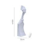 SOGA 40cm White Resin Sculpture – Minimalist Abstract Art for Decor