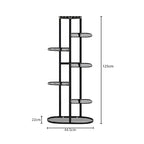 SOGA 2X 7 Tier 8 Pots Black Metal Plant Rack Flowerpot Storage Display Stand Holder Home Garden Decor