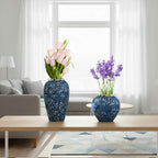 SOGA Home & Living Bundle – Blue with White Mini Floral Ceramic Vases for Elegant Home Decor $ 161