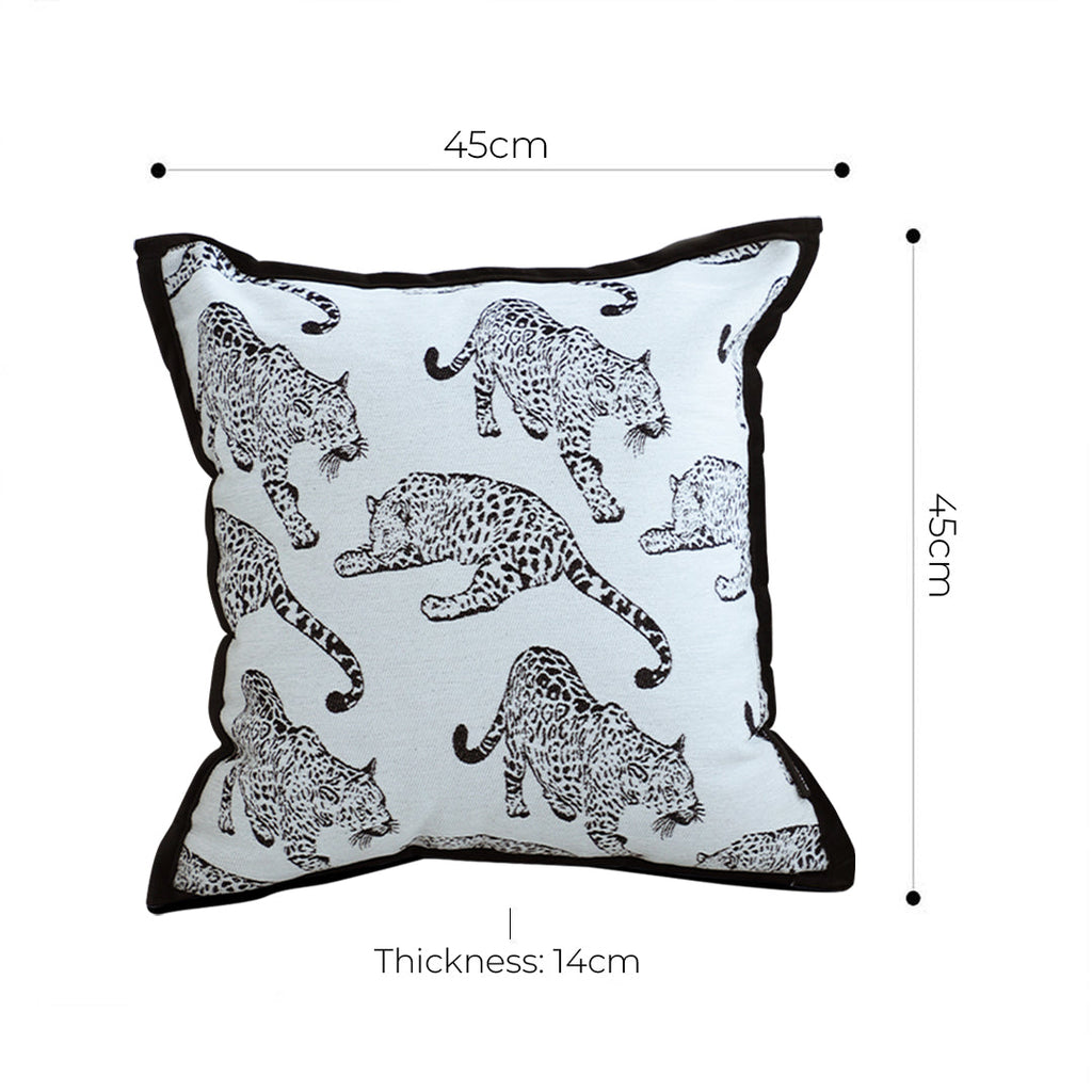 SOGA 2X 45cm Throw Pillow White Leopard Light Luxury Decorative Cushion for Living Room