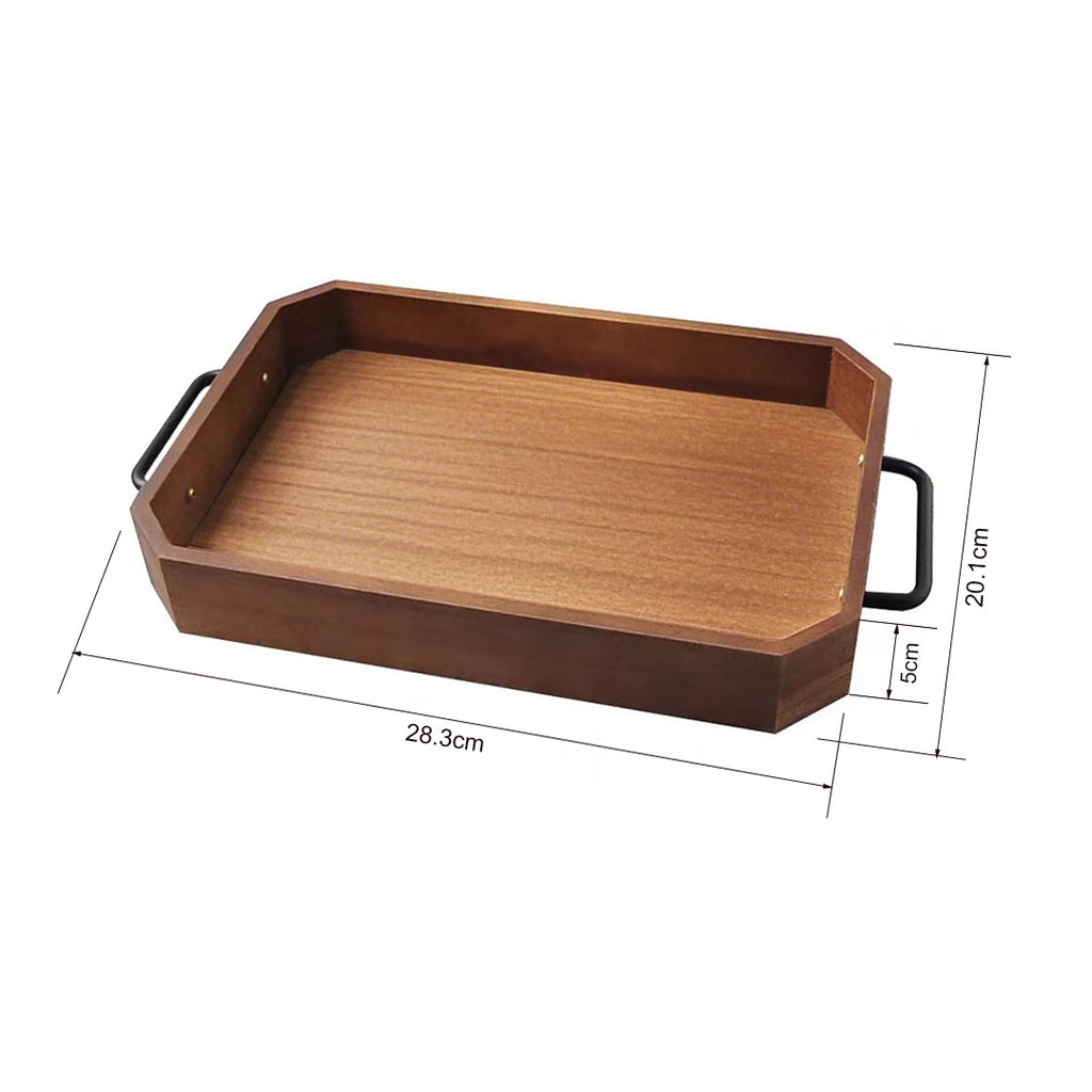 SOGA 28.3x20.1x5cm Paulownia Wood Serving Tray