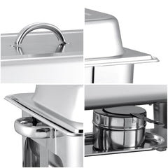 SOGA Stainless Steel Chafing 9L Catering Dish Food Warmer