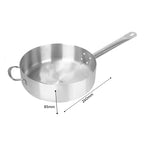 SOGA 26cm Stainless Steel Saucepan With Lid Induction Cookware With Triple Ply Base