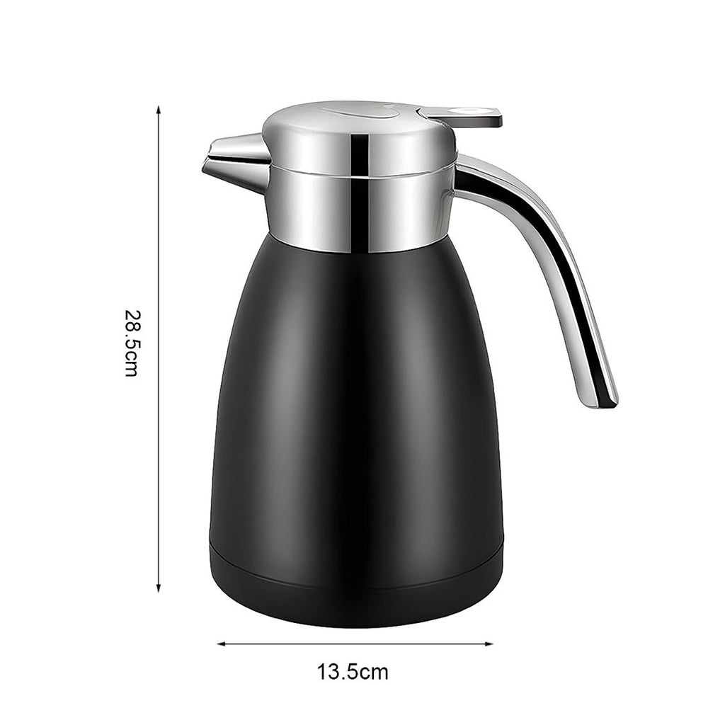 SOGA 2X 2.2L Stainless Steel Water Bottle Insulated Vacuum Flask Coffee Jug Thermal Black