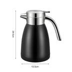 SOGA 2X 2.2L Stainless Steel Water Bottle Insulated Vacuum Flask Coffee Jug Thermal Black
