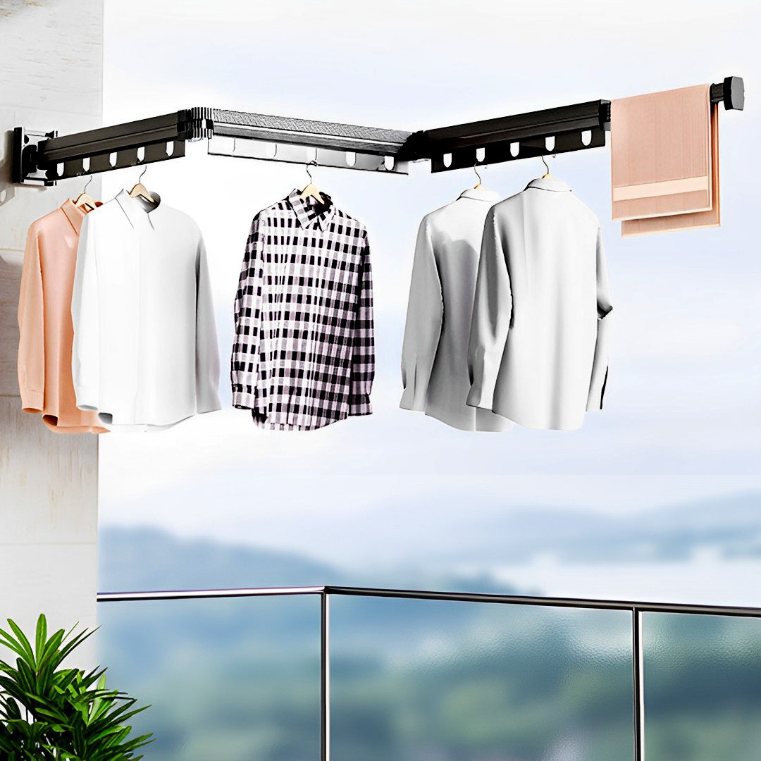 SOGA 2X 127.5cm Suction-Mounted Retractable Clothing Drying Rack