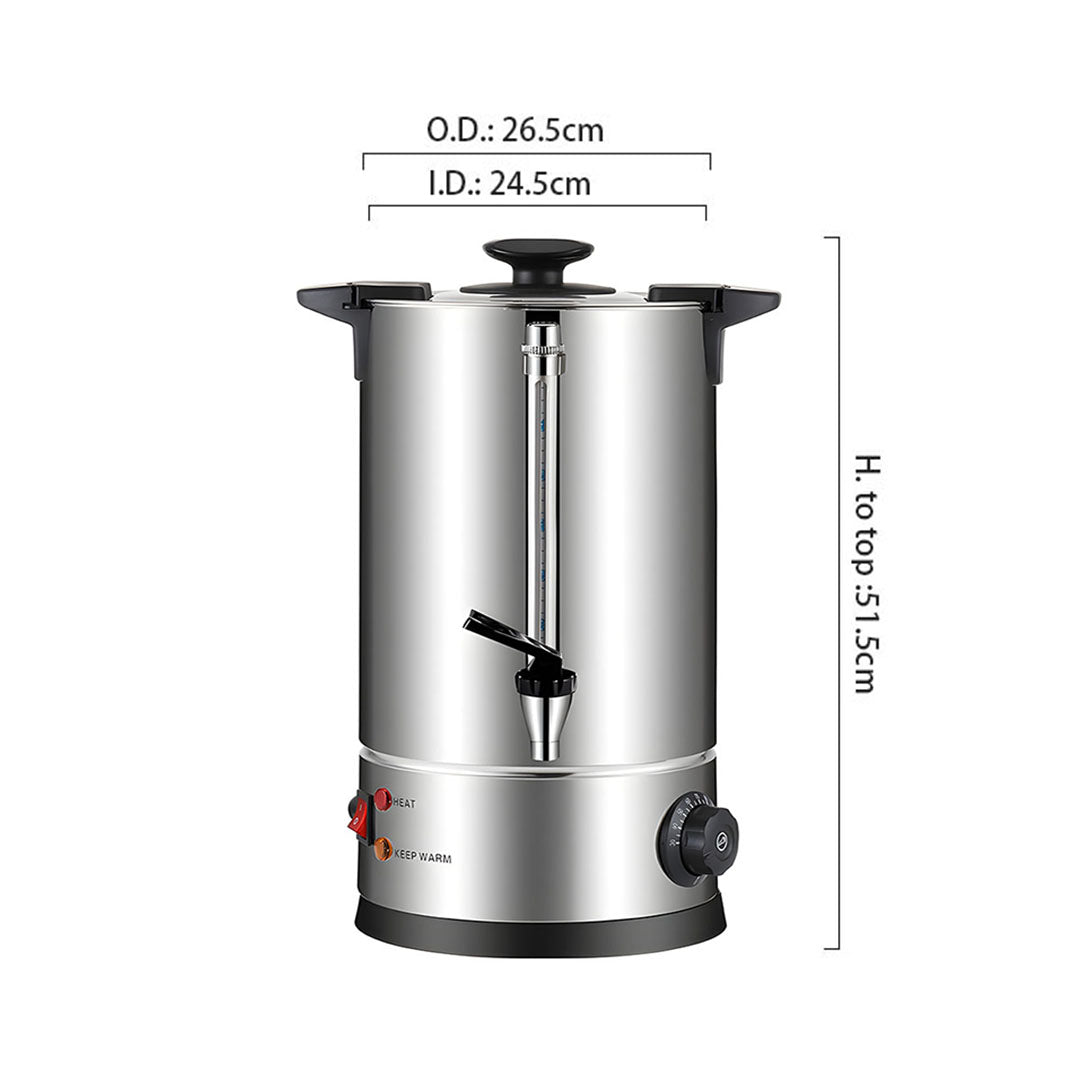 SOGA Electric Water Boiler – 15L Stainless Steel Hot Water Urn