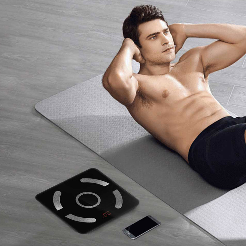 SOGA Wireless Bluetooth Digital Body Fat Scale Bathroom Weighing Scales Health Analyzer Weight Black