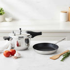 SOGA Kitchenware Bundle – 5L Stainless Steel Pressure Cooker & 28cm Non-Stick Fry Pan $ 215