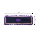 SOGA 90x22 Purple Microfiber Flat Mop Floor Cleaning Pads Rotating Dust Remover